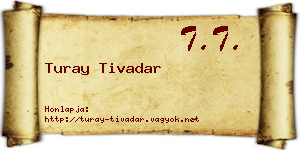 Turay Tivadar névjegykártya